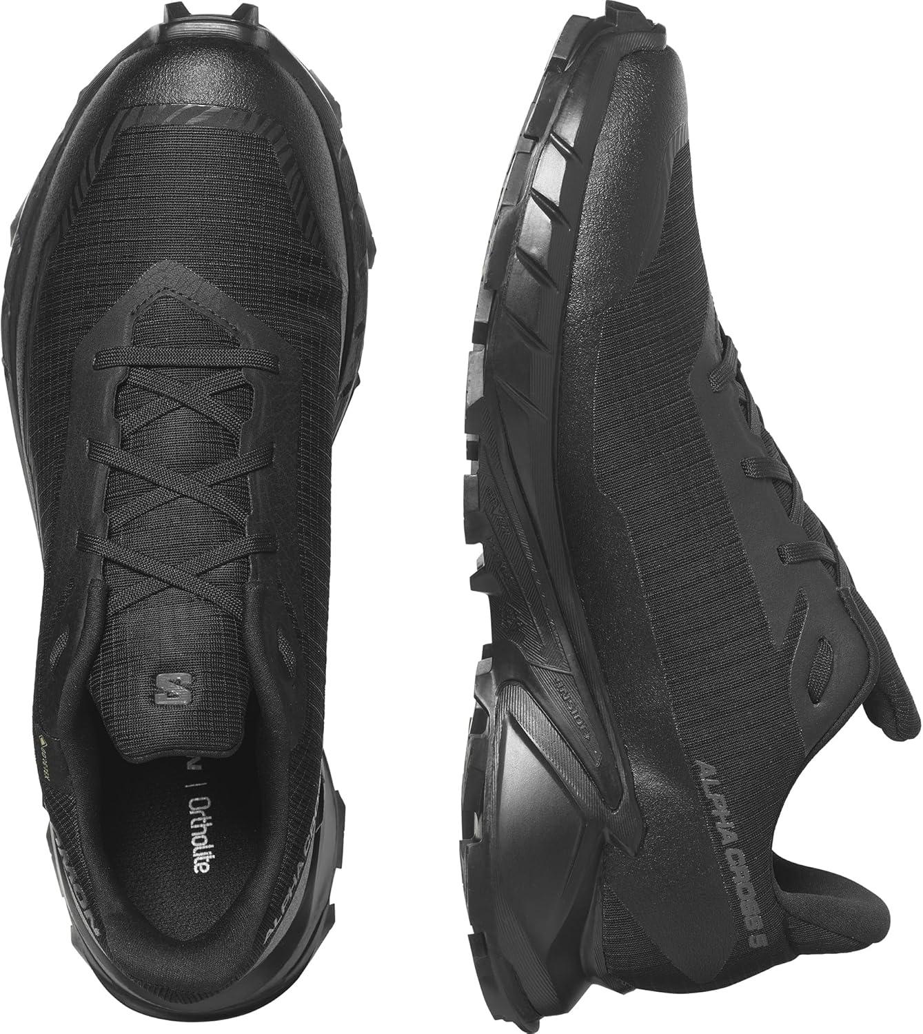 image:imageSalomon Mens Alphacross 5 GoreTEX Trail Running ShoesBlackBlackEbony