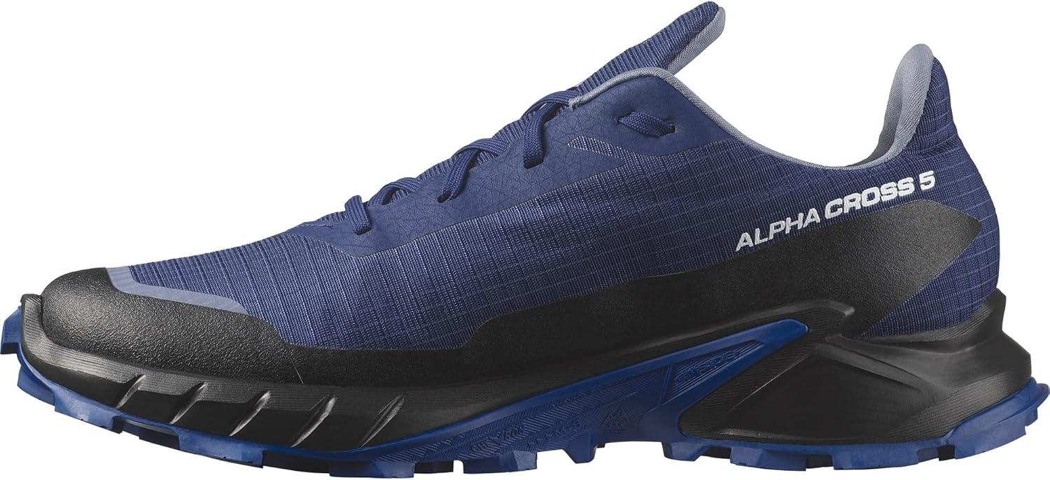 image:imageSalomon Mens Alphacross 5 GoreTEX Trail Running ShoesBlue PrintLapis BlueWhite