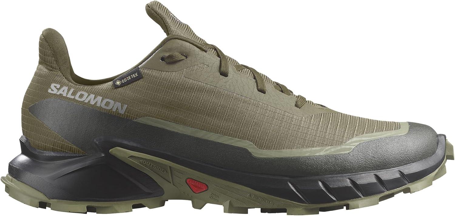 image:imageSalomon Mens Alphacross 5 GoreTEX Trail Running ShoesOlive NightBlackDeep Lichen Green