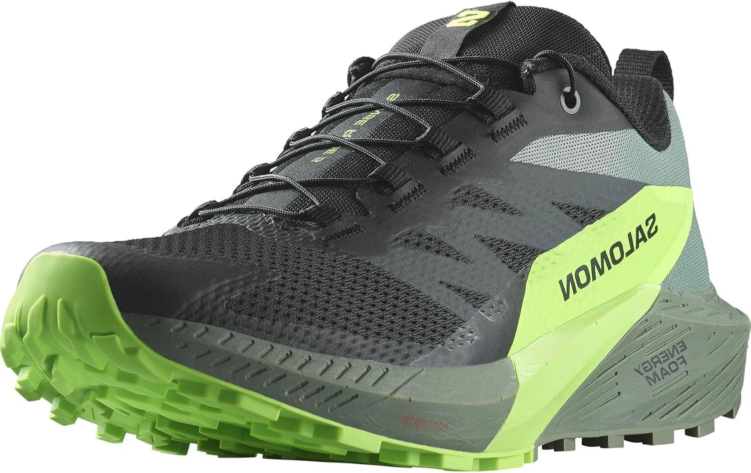 image:imageSalomon Mens Sense Ride 5 Trail Running ShoesBlackLaurel WreathGreen Gecko