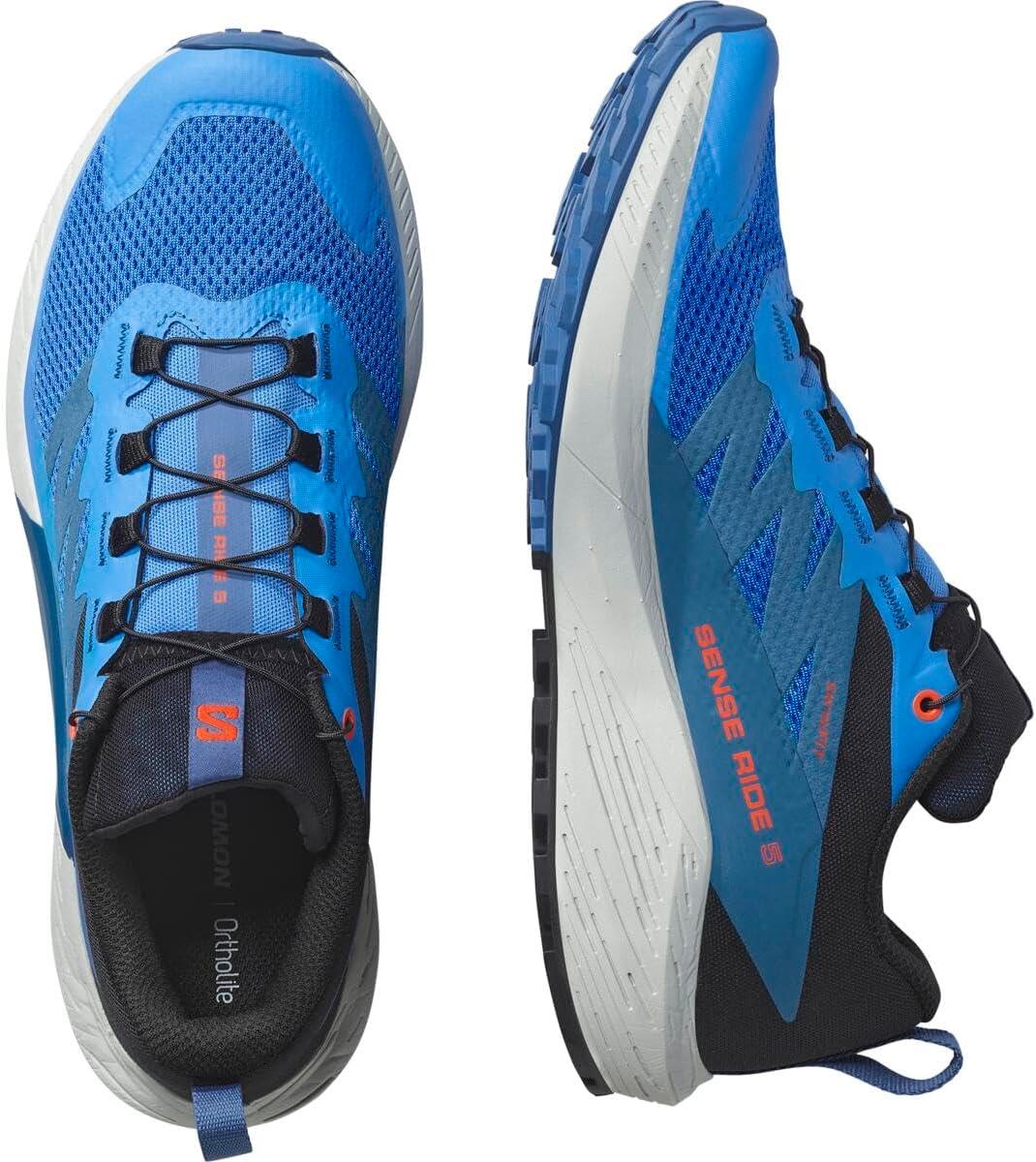 image:imageSalomon Mens Sense Ride 5 Trail Running ShoesFrench Blue Black Dark Blue
