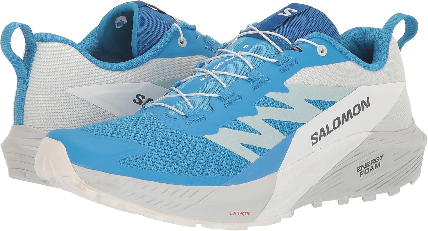 image:imageSalomon Mens Sense Ride 5 Trail Running ShoesIbiza BlueLapis BlueWhite