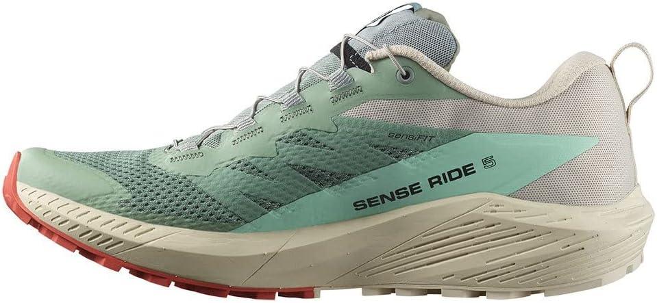 image:imageSalomon Mens Sense Ride 5 Trail Running ShoesLily Pad Rainy Day Bleached Aqua