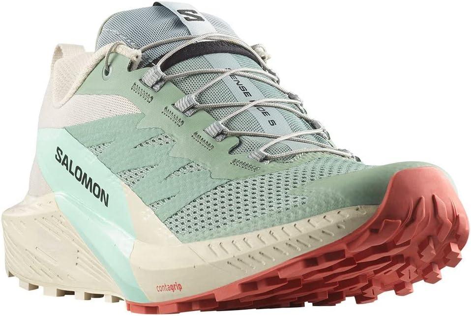 image:imageSalomon Mens Sense Ride 5 Trail Running ShoesLily Pad Rainy Day Bleached Aqua