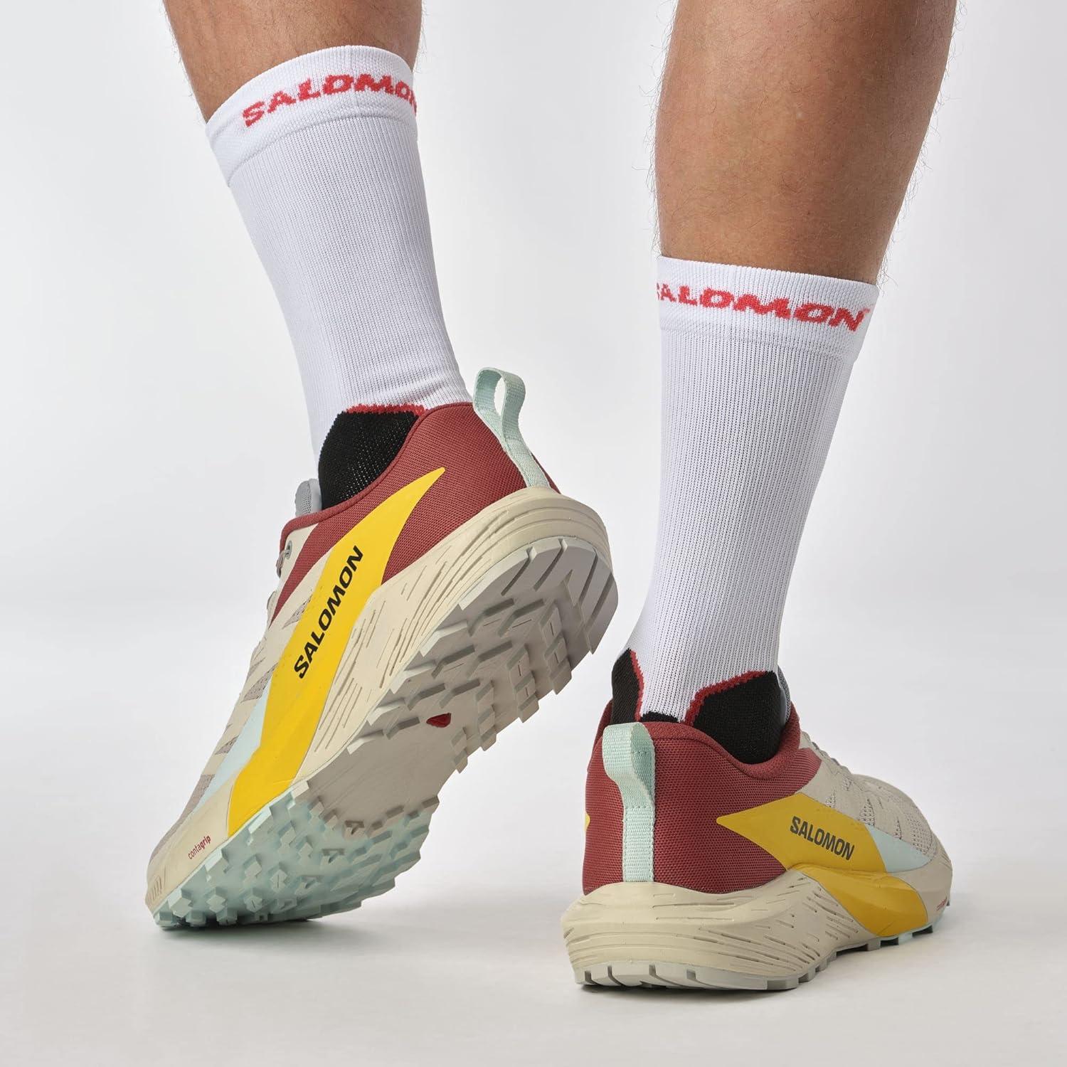 image:imageSalomon Mens Sense Ride 5 Trail Running ShoesRainy Day Hot Sauce Freesia