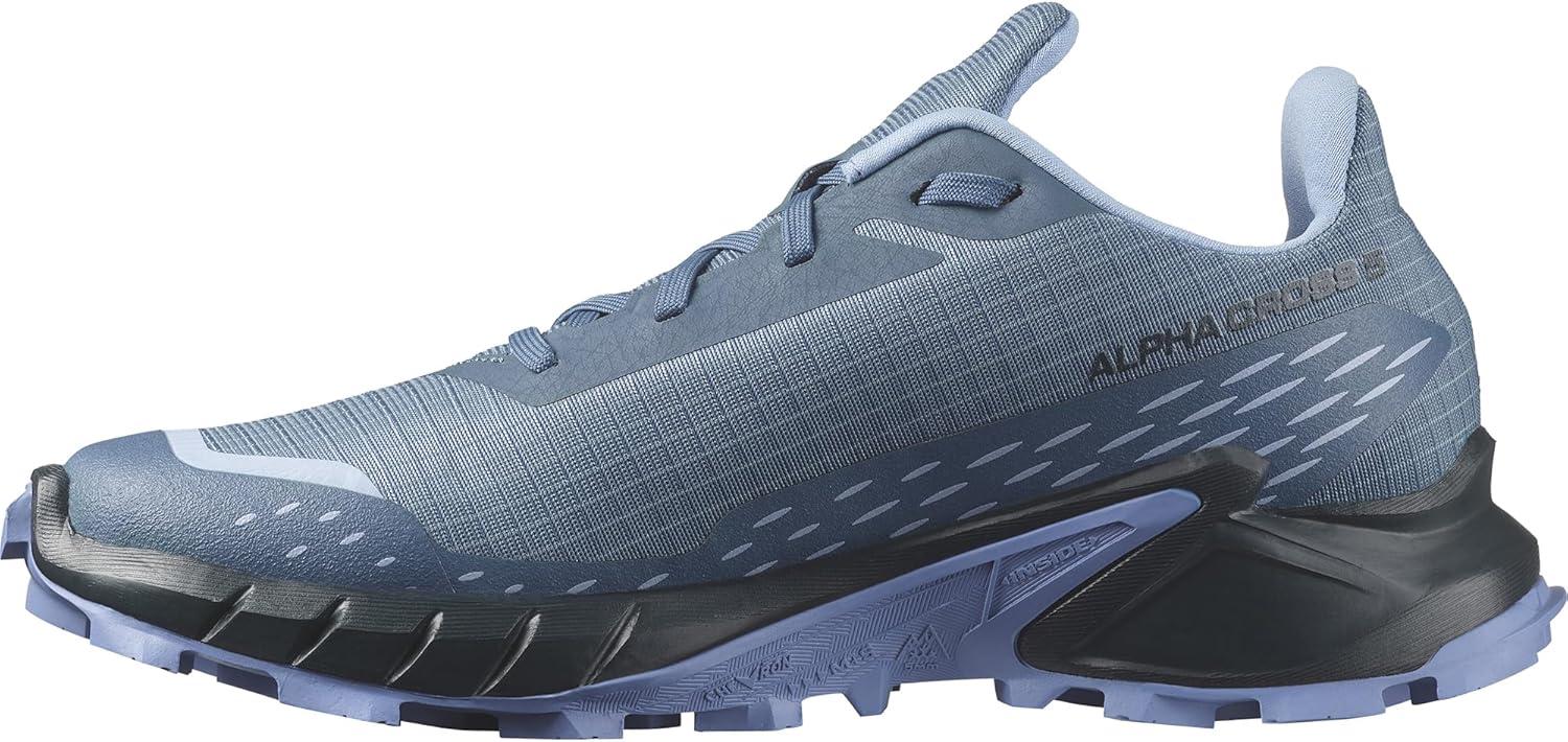 image:imageSalomon Womens ALPHACROSS 5 Trail Running Shoes for WomenBering SeaCarbonBlue Heron