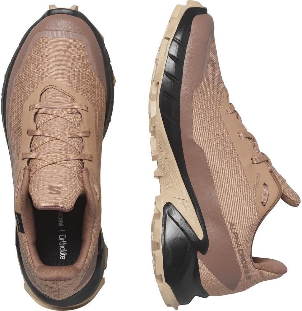 image:imageSalomon Womens ALPHACROSS 5 Trail Running Shoes for WomenCorkBlackHazelnut