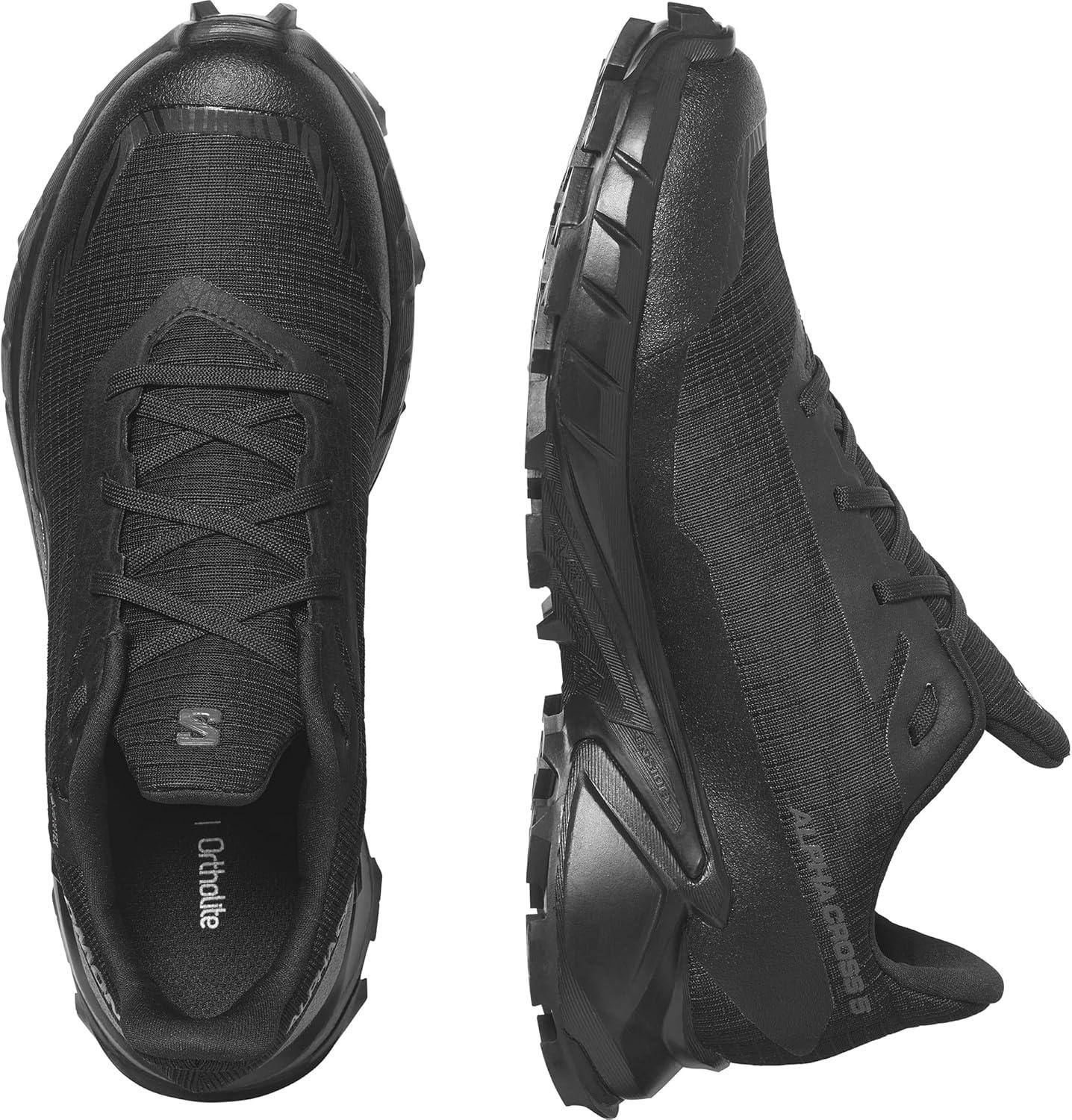 image:imageSalomon Womens Alphacross 5 GoreTex Waterproof Trail Running ShoesBlackBlackEbony
