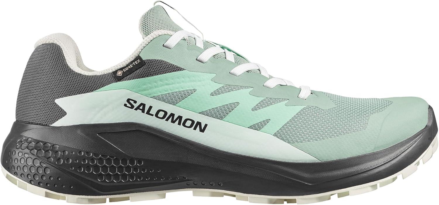 image:imageSalomon Womens Alphaglide GoreTex Trail Running Shoe Waterproof AllTerrain Shoes for Trail Running amp HikingGreen MilieuAsphaltClearly Aqua