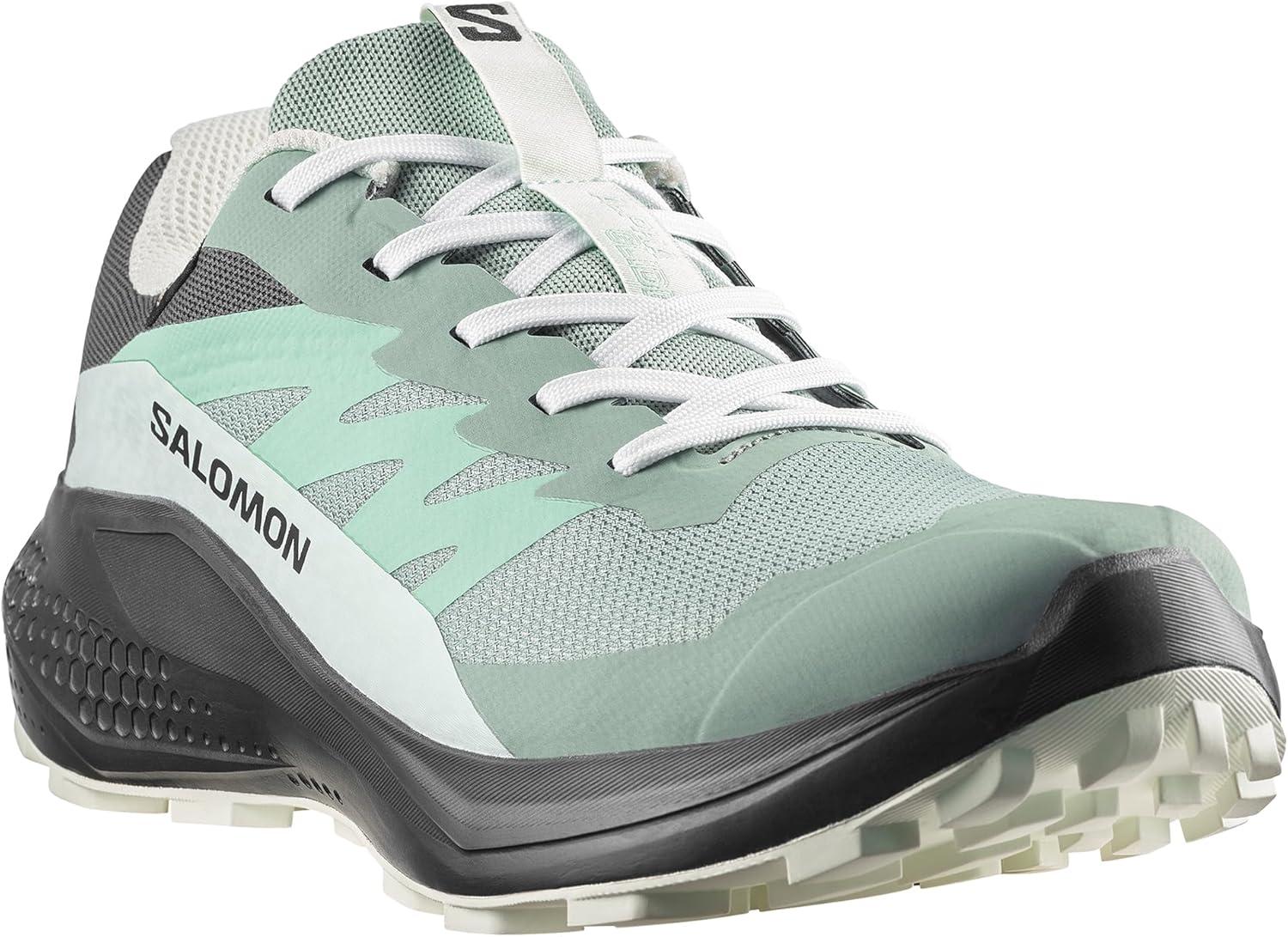 image:imageSalomon Womens Alphaglide GoreTex Trail Running Shoe Waterproof AllTerrain Shoes for Trail Running amp HikingGreen MilieuAsphaltClearly Aqua