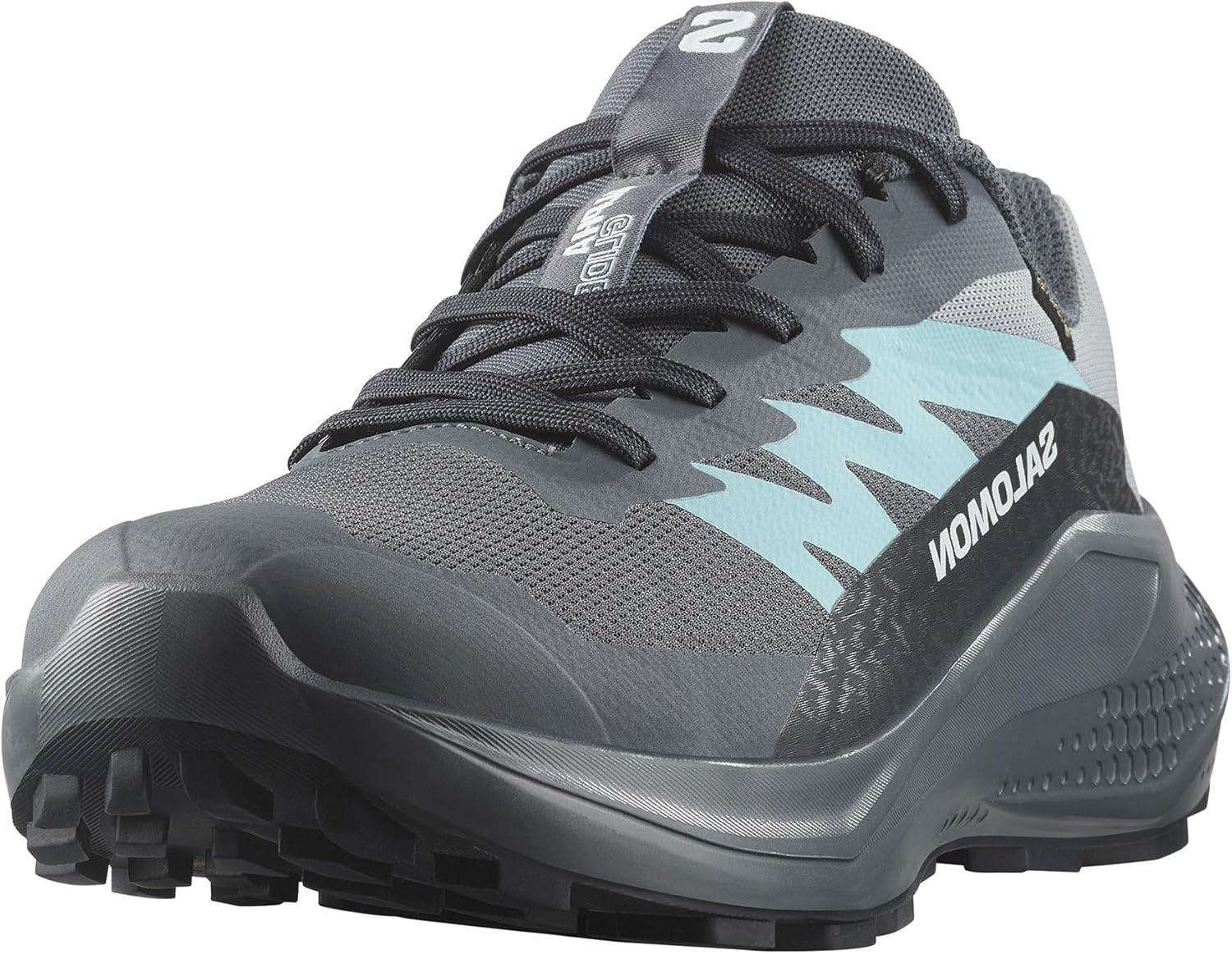 image:imageSalomon Womens Alphaglide GoreTex Trail Running Shoe Waterproof AllTerrain Shoes for Trail Running amp HikingTurbulenceAruba BlueDark Navy