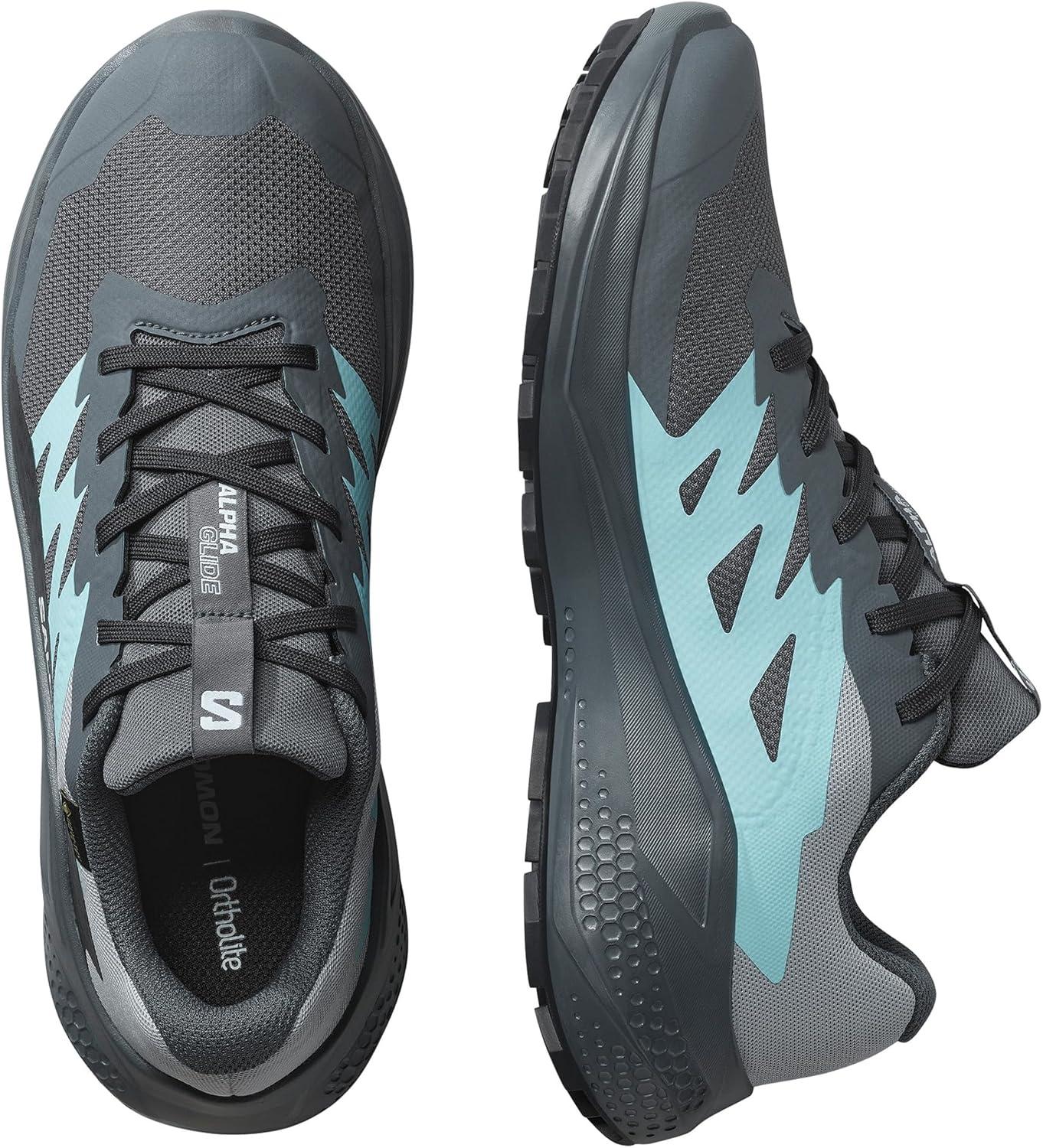 image:imageSalomon Womens Alphaglide GoreTex Trail Running Shoe Waterproof AllTerrain Shoes for Trail Running amp HikingTurbulenceAruba BlueDark Navy