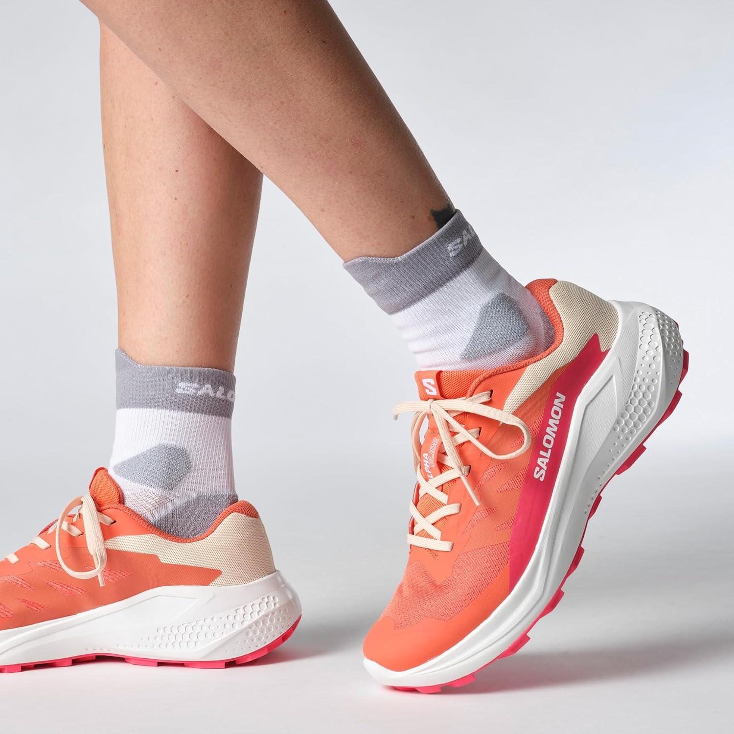 image:imageSalomon Womens Alphaglide Trail Running Shoe Lightweight Cushioning and AllTerrain Grip for Trail Running amp HikingEmberglowWhiteRouge Red