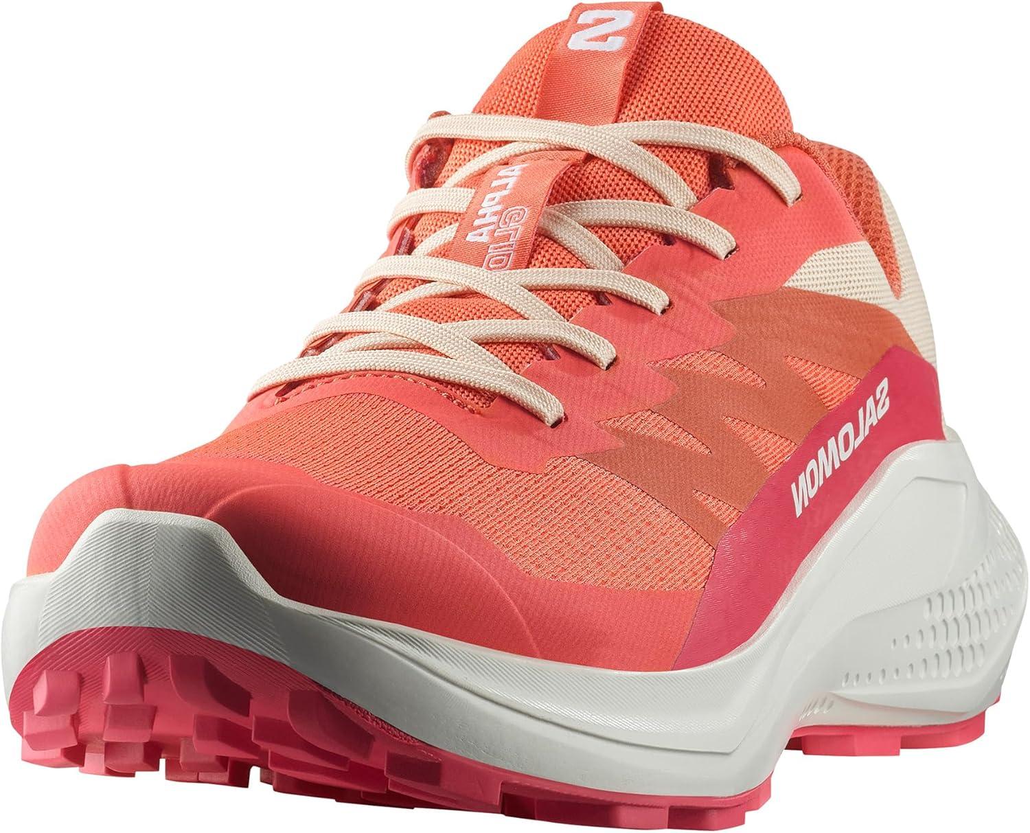 image:imageSalomon Womens Alphaglide Trail Running Shoe Lightweight Cushioning and AllTerrain Grip for Trail Running amp HikingEmberglowWhiteRouge Red