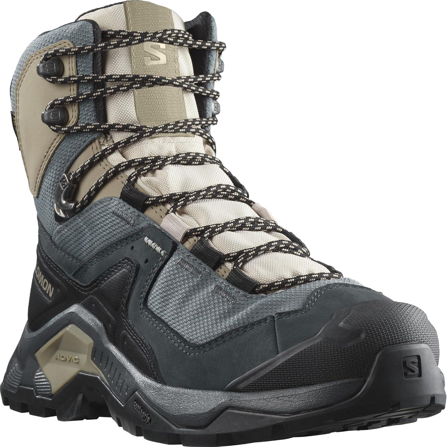 image:imageSalomon Womens Quest Element GoreTex Waterproof Neutral Leather Hiking BootsEbonyRainy DayStormy Weather