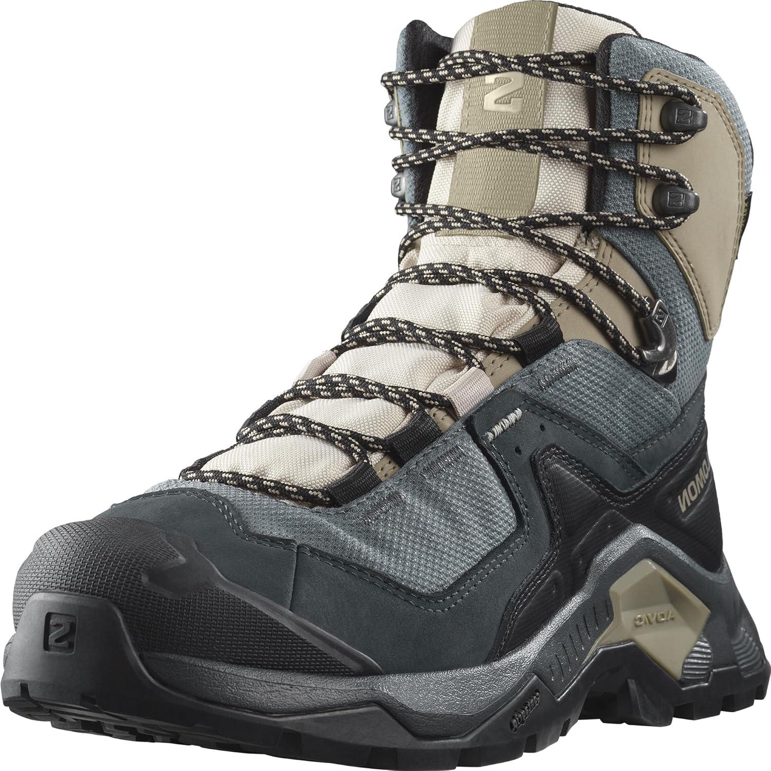 image:imageSalomon Womens Quest Element GoreTex Waterproof Neutral Leather Hiking BootsEbonyStormy WeatherRainy Day