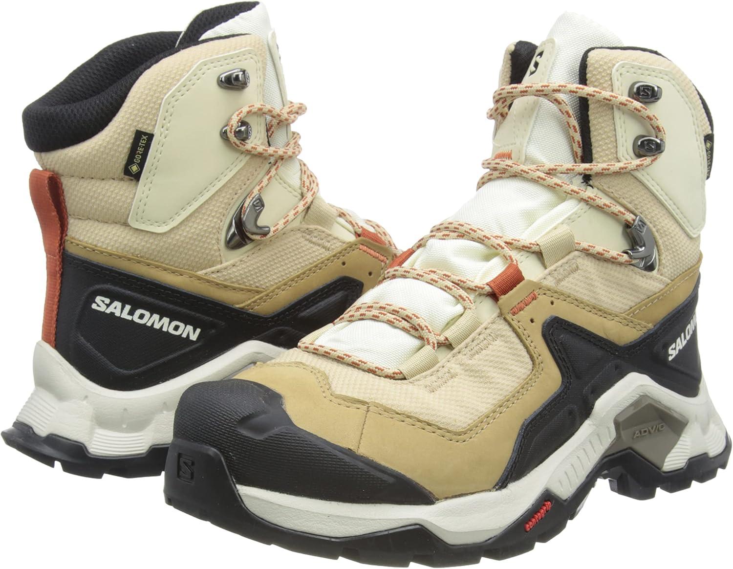image:imageSalomon Womens Quest Element GoreTex Waterproof Neutral Leather Hiking BootsSafariVanilla IceMecca Orange
