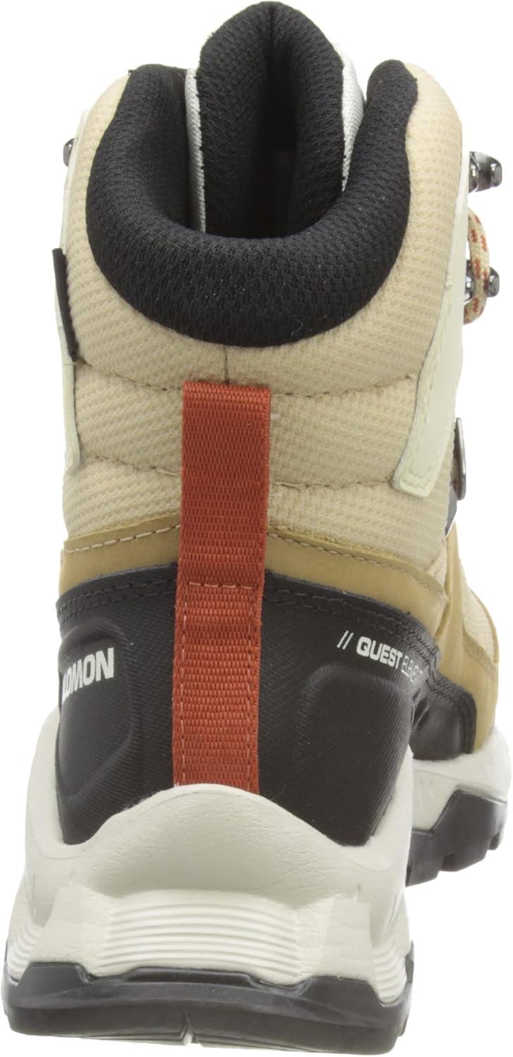 image:imageSalomon Womens Quest Element GoreTex Waterproof Neutral Leather Hiking BootsSafariVanilla IceMecca Orange
