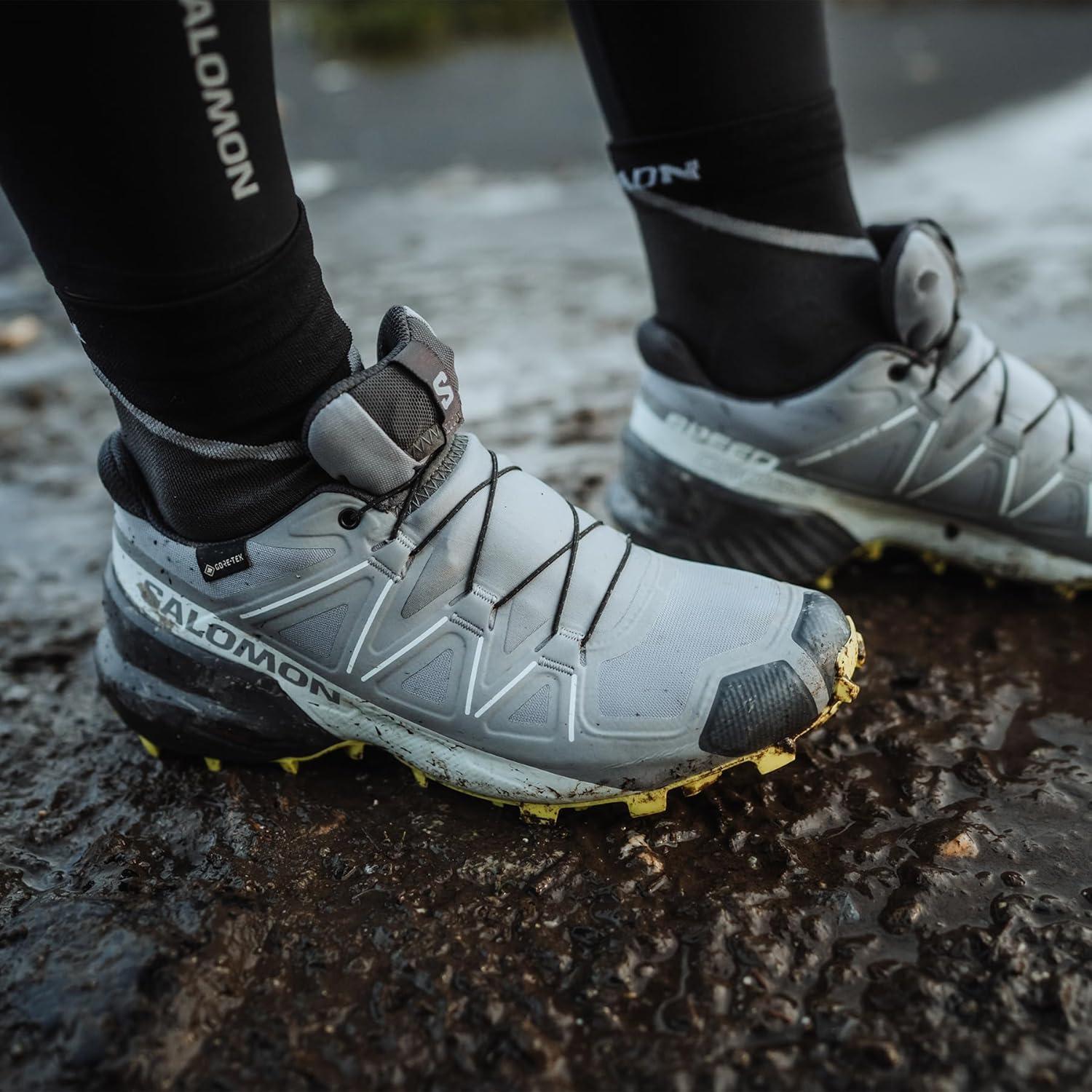 image:imageSalomon Womens Speedcross GTX Waterproof Trail Running ShoesSharkskinClearly AquaSunny Lime