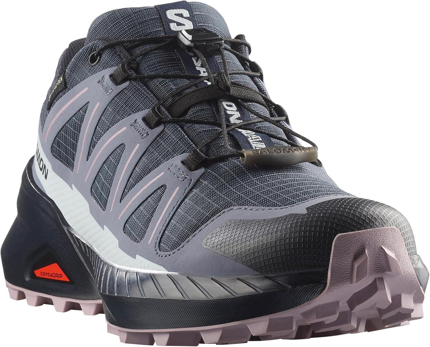 image:imageSalomon Womens Speedcross Peak GoreTex Trail Running Shoe Waterproof AllTerrain Performance for Hiking amp Long Trail SessionsBlue NightsGrisailleNirvana