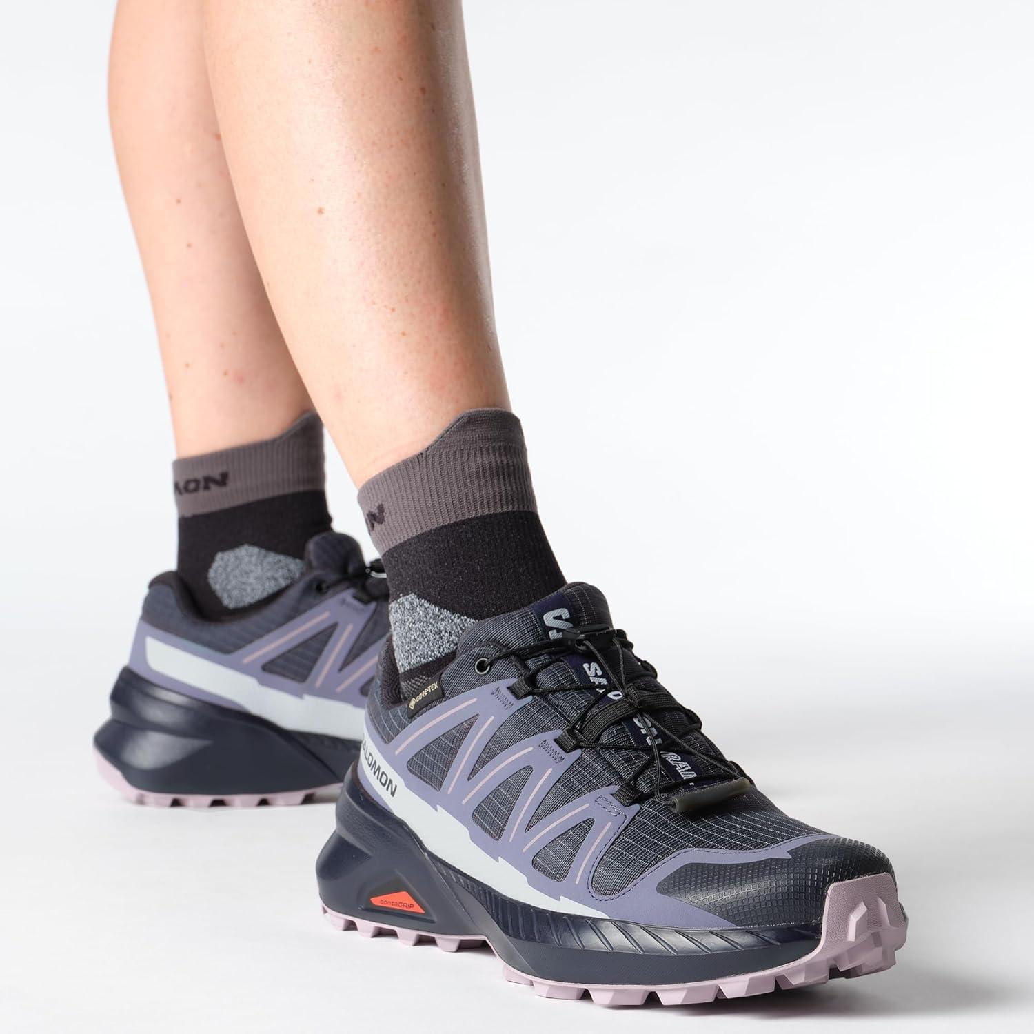 image:imageSalomon Womens Speedcross Peak GoreTex Trail Running Shoe Waterproof AllTerrain Performance for Hiking amp Long Trail SessionsBlue NightsGrisailleNirvana