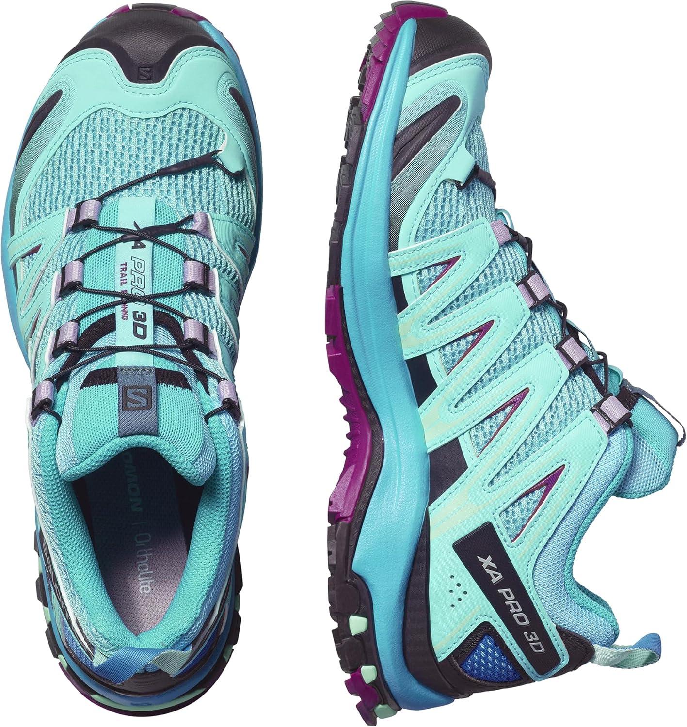 image:imageSalomon Womens XA Pro 3D W Trail Running ShoeBlue CuracaoBluebirdDark Purple