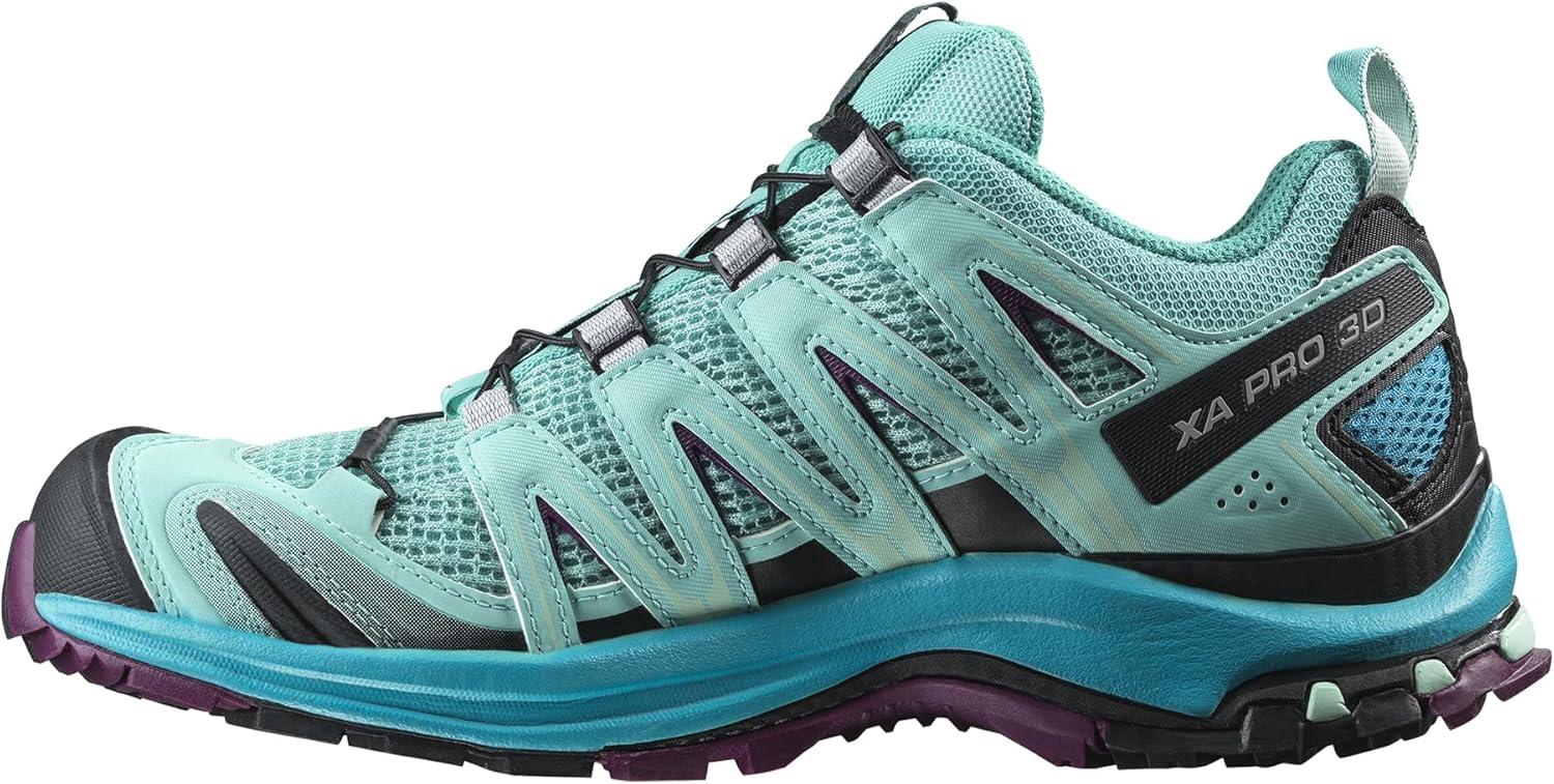 image:imageSalomon Womens XA Pro 3D W Trail Running ShoeBlue CuracaoBluebirdDark Purple