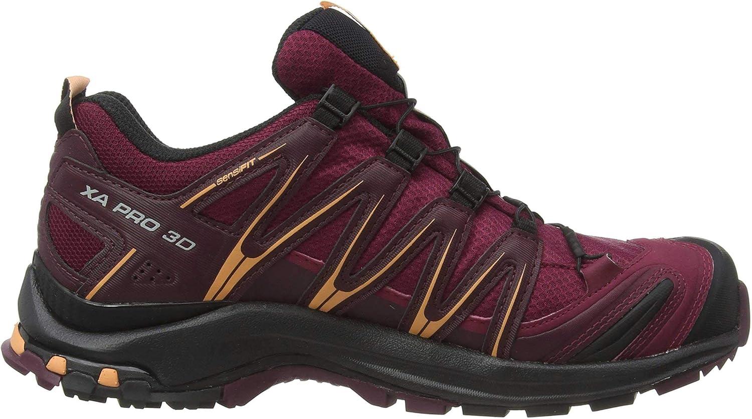 image:imageSalomon Womens XA Pro 3D W Trail Running ShoeBurgundy Rhododendron Winetasting Cantaloupe