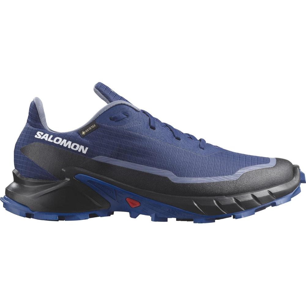 image:imageSalomon Mens Alphacross 5 GoreTEX Trail Running ShoesBlue PrintLapis BlueWhite