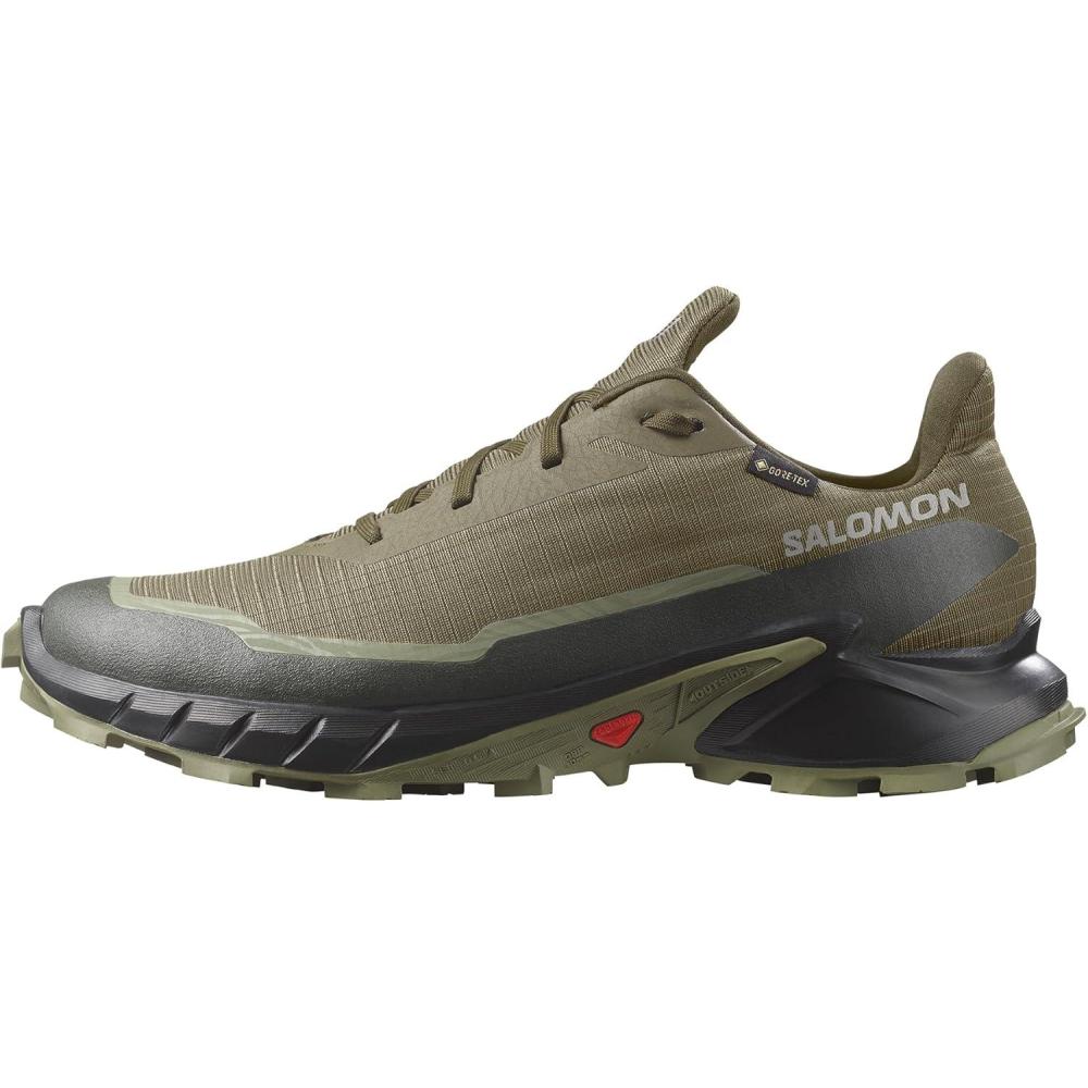 image:imageSalomon Mens Alphacross 5 GoreTEX Trail Running ShoesOlive NightBlackDeep Lichen Green