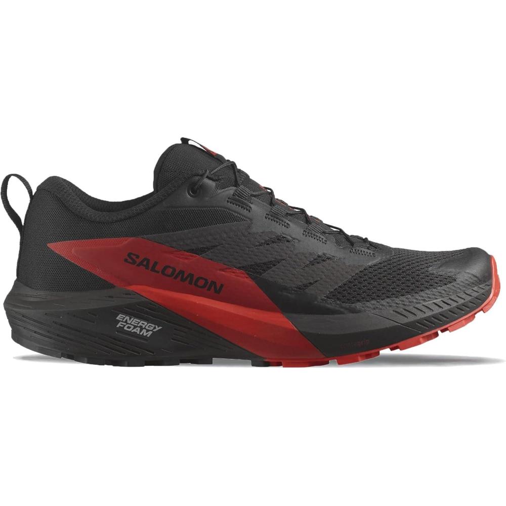image:imageSalomon Mens Sense Ride 5 Trail Running ShoesBlack Fiery Red Black