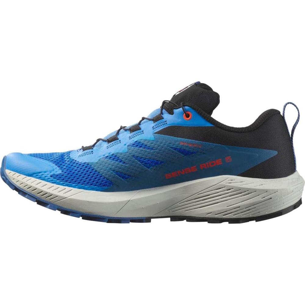 image:imageSalomon Mens Sense Ride 5 Trail Running ShoesFrench Blue Black Dark Blue