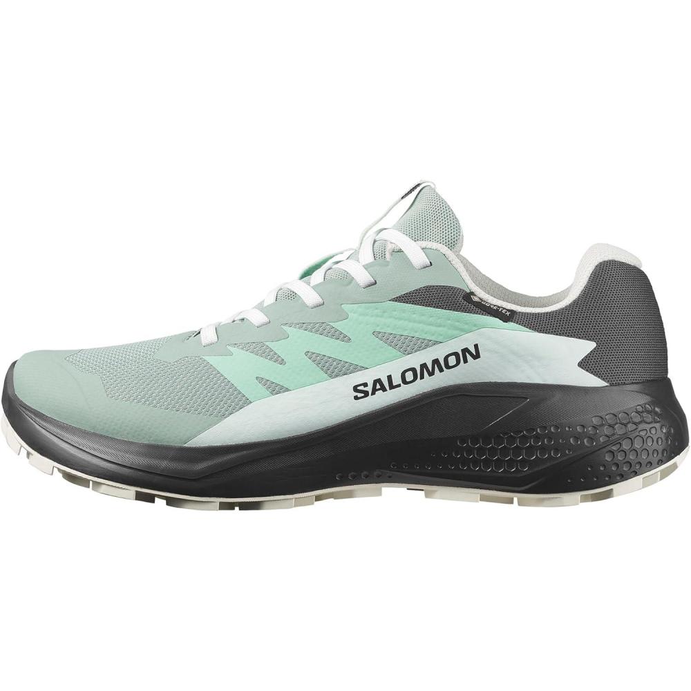 image:imageSalomon Womens Alphaglide GoreTex Trail Running Shoe Waterproof AllTerrain Shoes for Trail Running amp HikingGreen MilieuAsphaltClearly Aqua