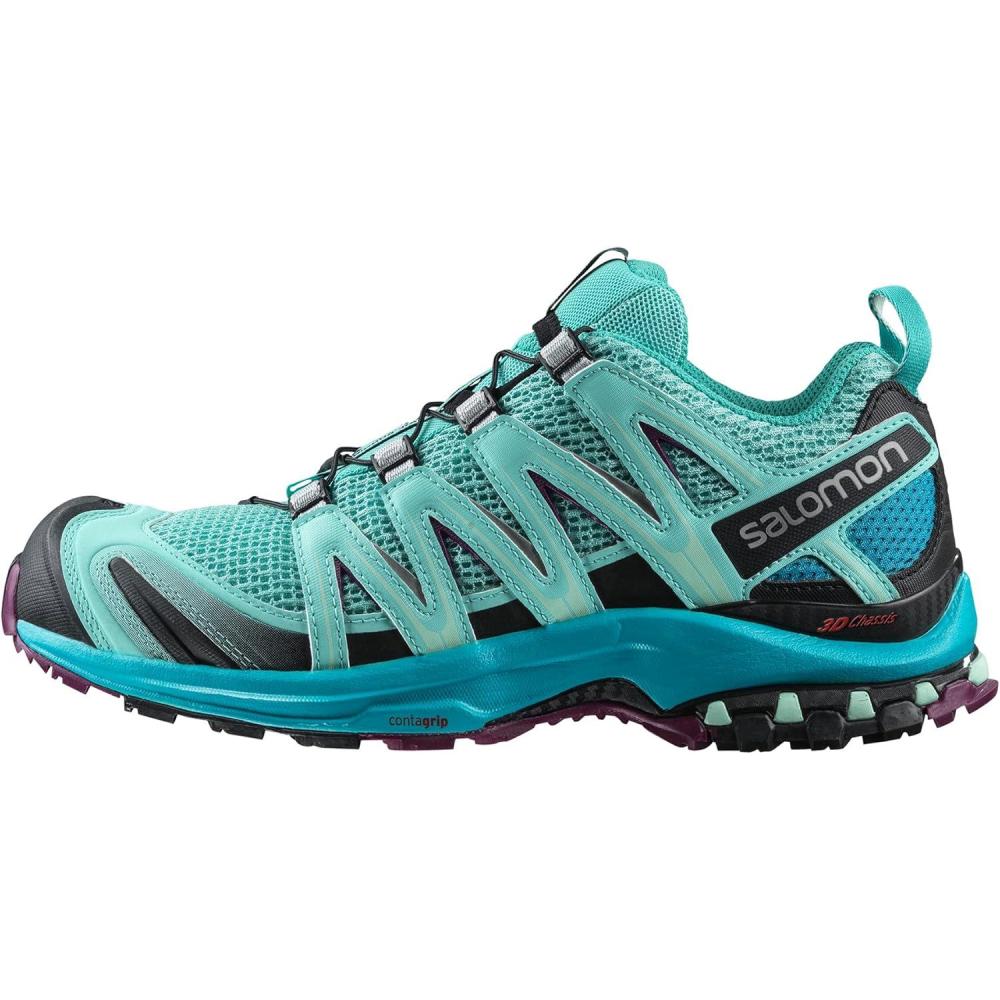 image:imageSalomon Womens XA Pro 3D W Trail Running ShoeBlue CuracaoBluebirdDark Purple