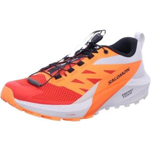 Salomon Men’s Sense Ride 5 Trail Running Shoes(Lunar Rock Shocking Orange Fiery Re)