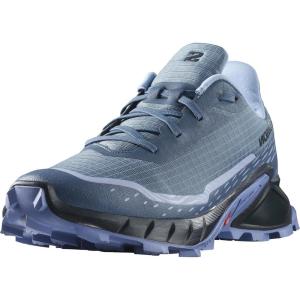Salomon Women’s ALPHACROSS 5 Trail Running Shoes for Women(Bering Sea/Carbon/Blue Heron)