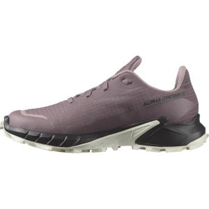 Salomon Women’s Alphacross 5 Gore-Tex, Waterproof Trail Running Shoes(Moonscape/Black/White)