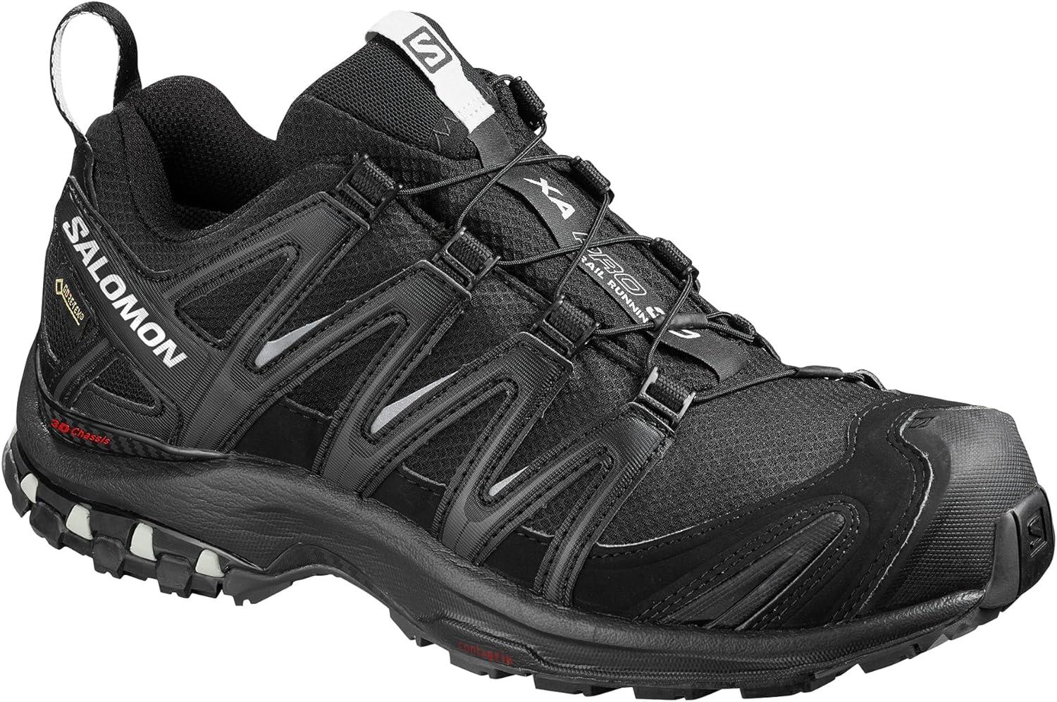 image:imageSalomon womens Xa Pro 3d V7 Goretex Trail Running Shoes for WomenBlackBlackMineral Grey