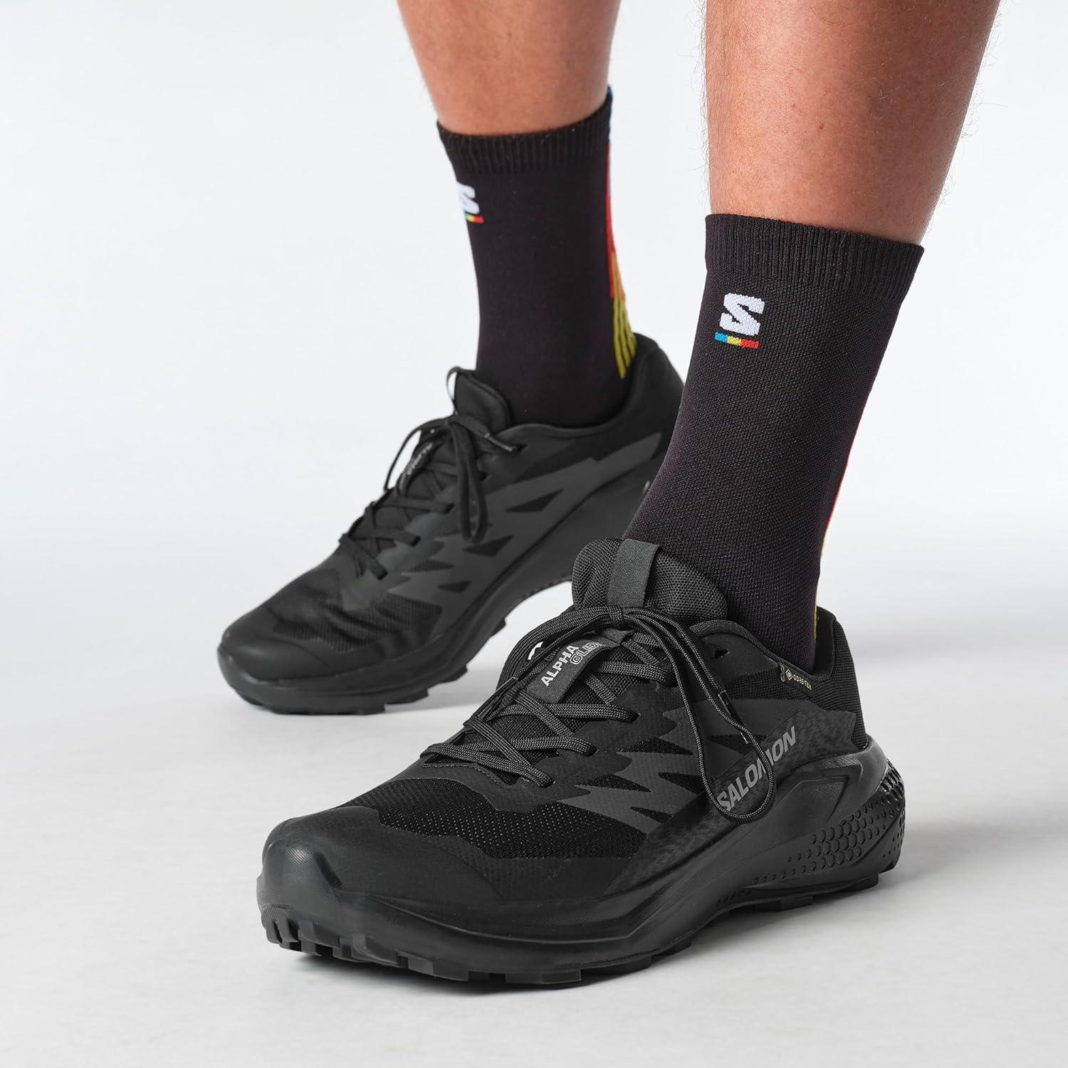 image:imageSalomon Mens Alphaglide GoreTex Waterproof Trail Running ShoesBlackAsphaltBlack