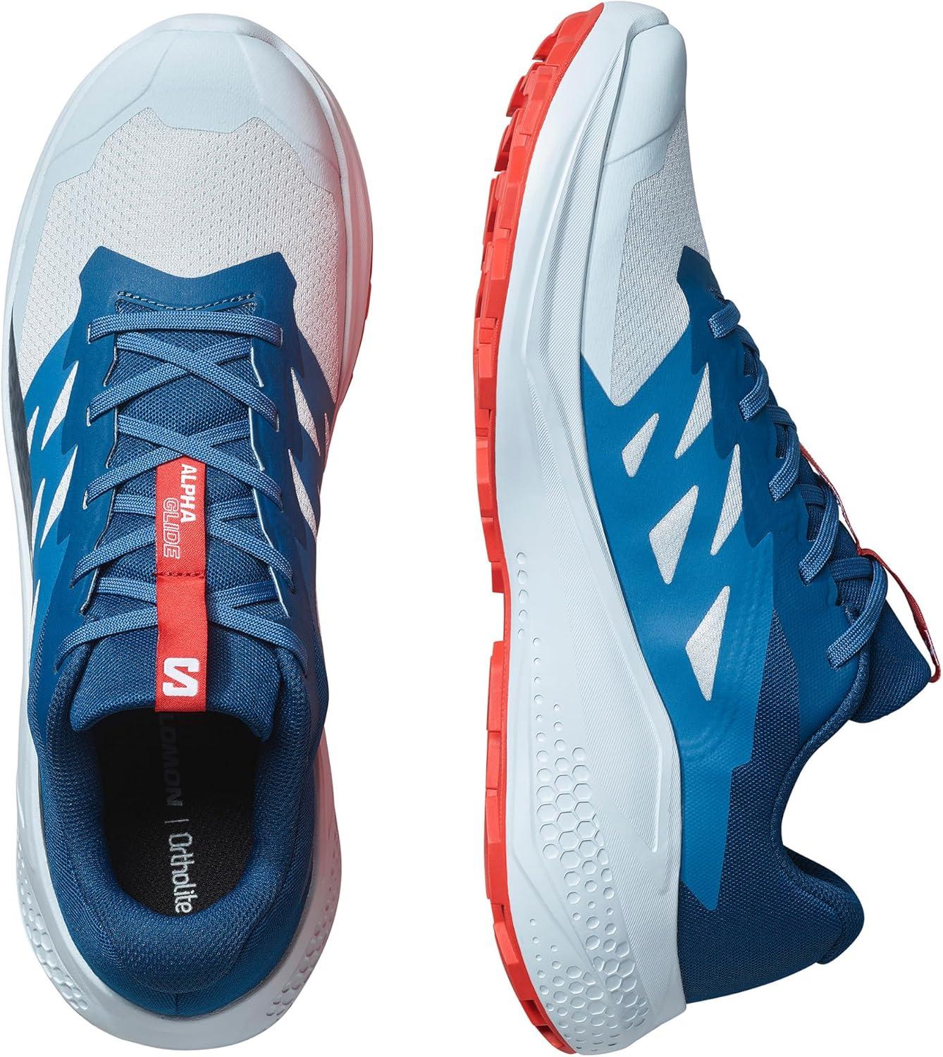 image:imageSalomon Mens Alphaglide Trail Running Shoe Lightweight Cushioning and AllTerrain Grip for Trail Running amp HikingBallad BlueDark BlueFiery Red