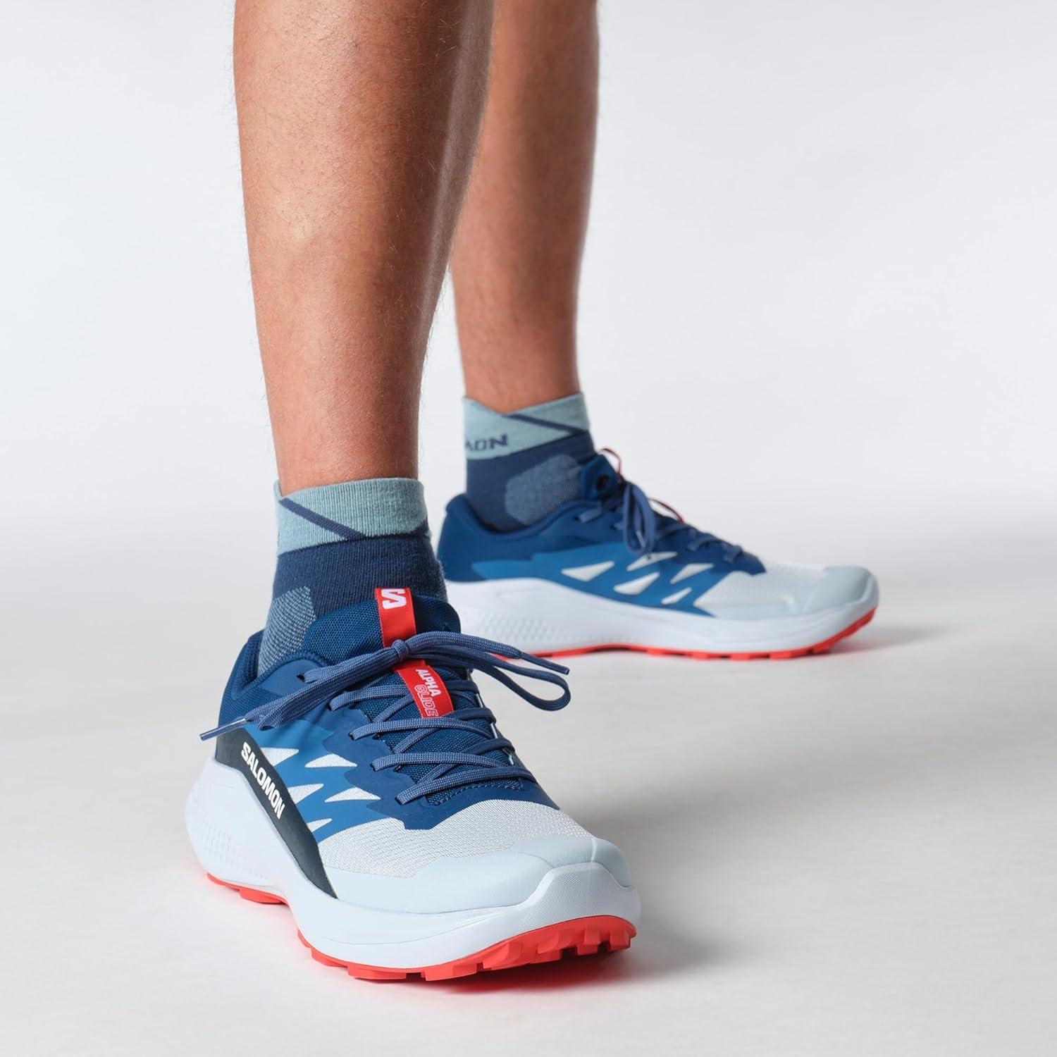 image:imageSalomon Mens Alphaglide Trail Running Shoe Lightweight Cushioning and AllTerrain Grip for Trail Running amp HikingBallad BlueDark BlueFiery Red