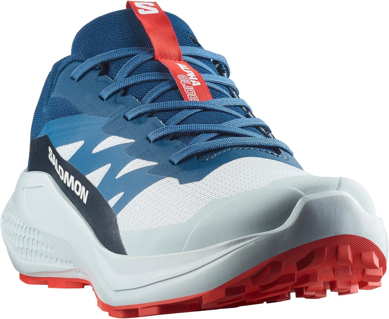 image:imageSalomon Mens Alphaglide Trail Running Shoe Lightweight Cushioning and AllTerrain Grip for Trail Running amp HikingBallad BlueDark BlueFiery Red