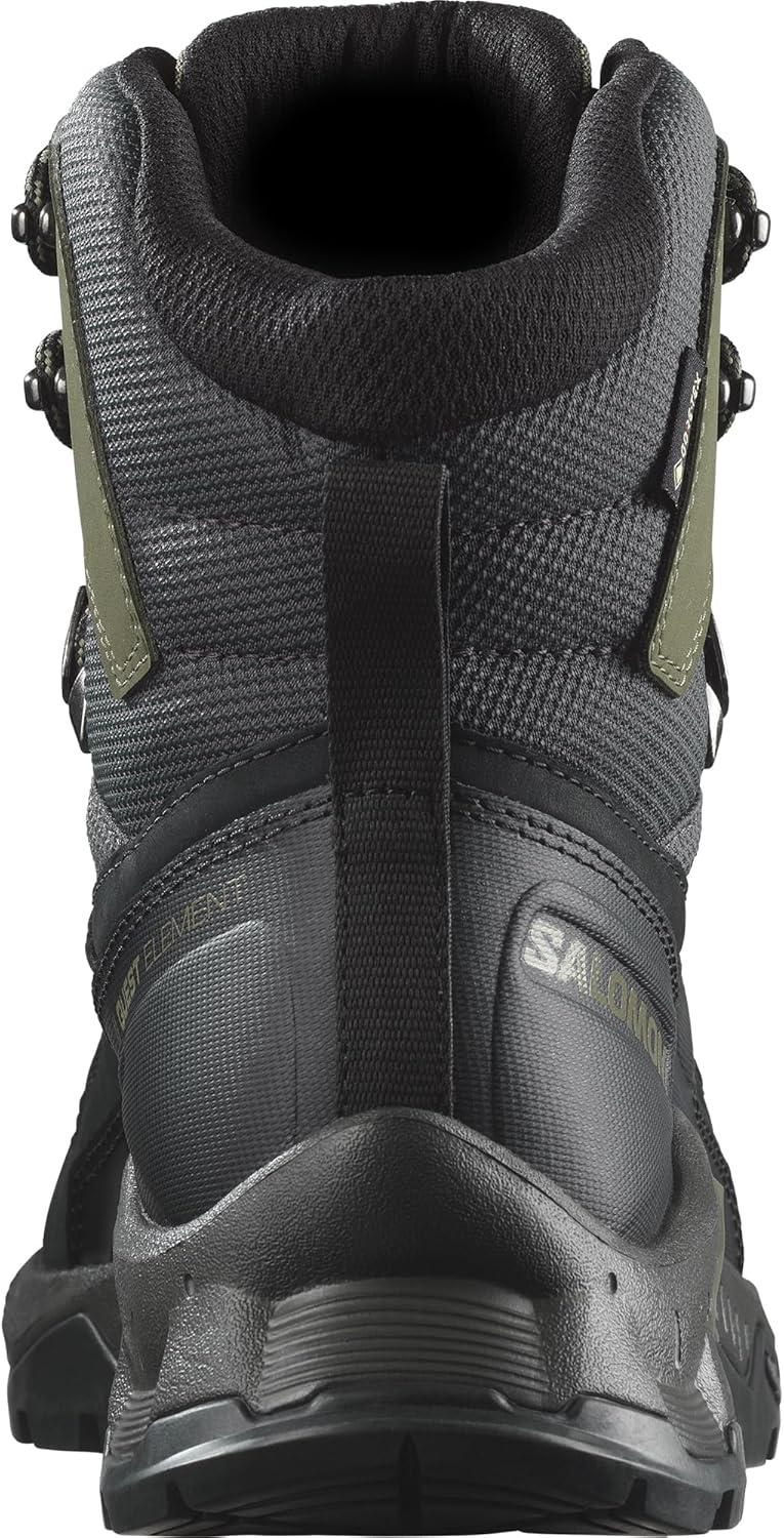 image:imageSalomon Mens Quest Element GoreTex Waterproof Neutral Leather Hiking BootsBlackDeep Lichen GreenOlive Night