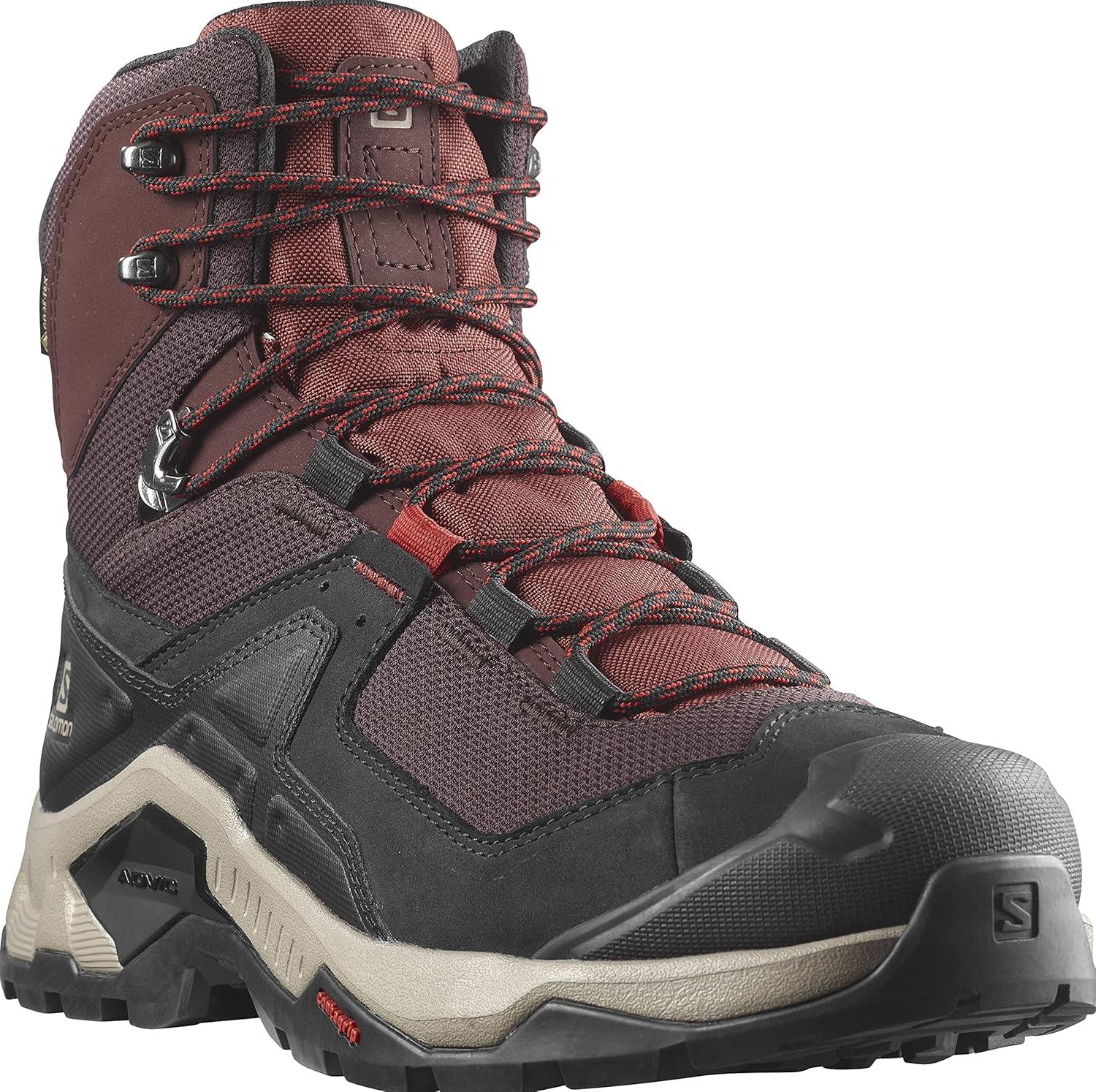 image:imageSalomon Mens Quest Element GoreTex Waterproof Neutral Leather Hiking BootsChocolate PlumMadder BrownGoji Berry