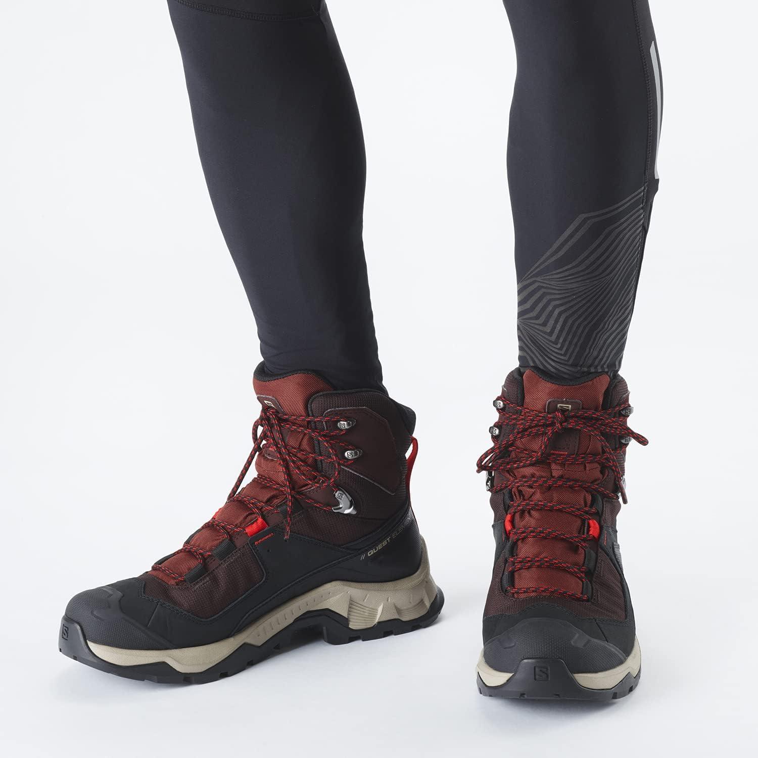 image:imageSalomon Mens Quest Element GoreTex Waterproof Neutral Leather Hiking BootsChocolate PlumMadder BrownGoji Berry