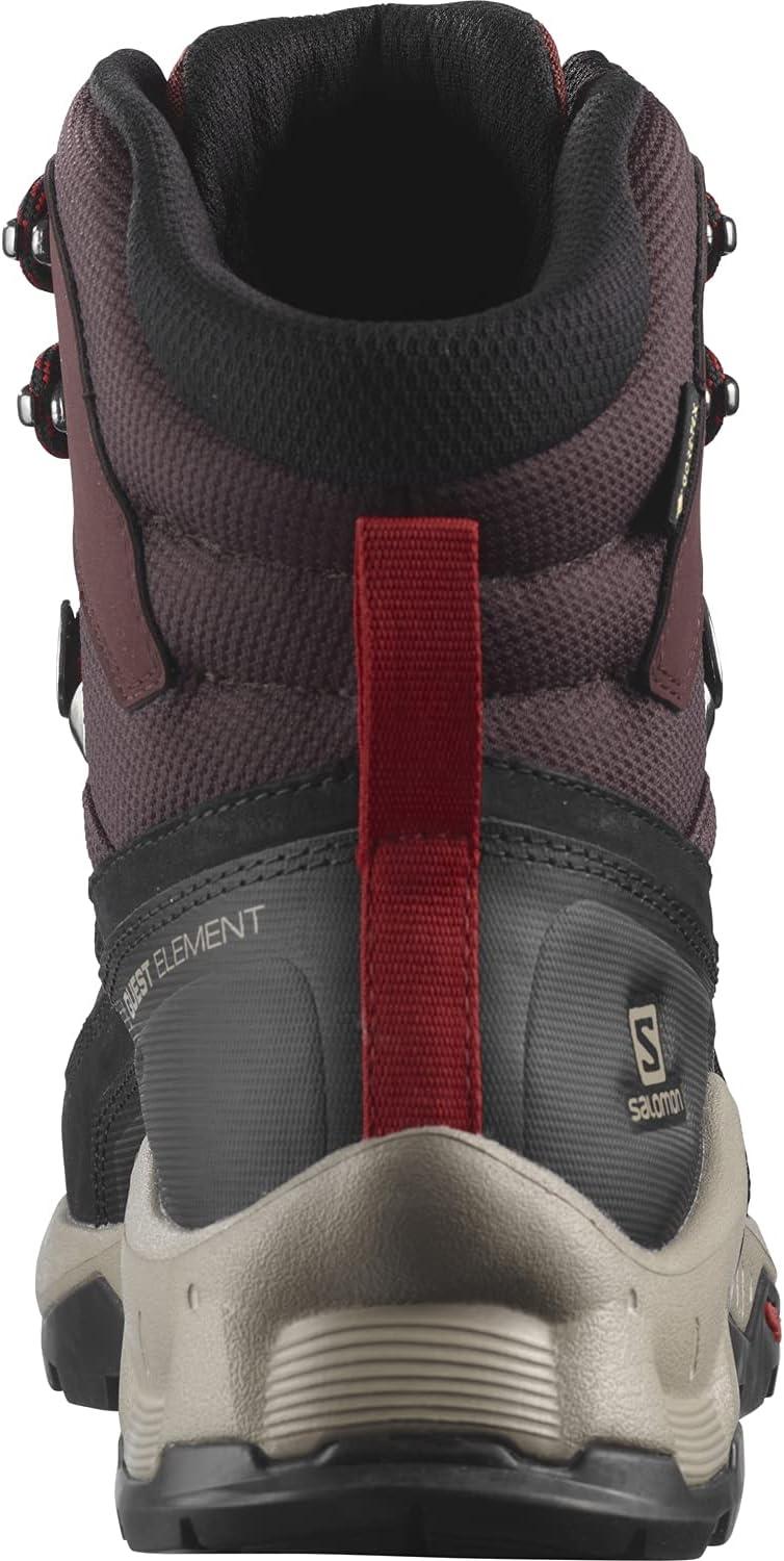 image:imageSalomon Mens Quest Element GoreTex Waterproof Neutral Leather Hiking BootsChocolate PlumMadder BrownGoji Berry