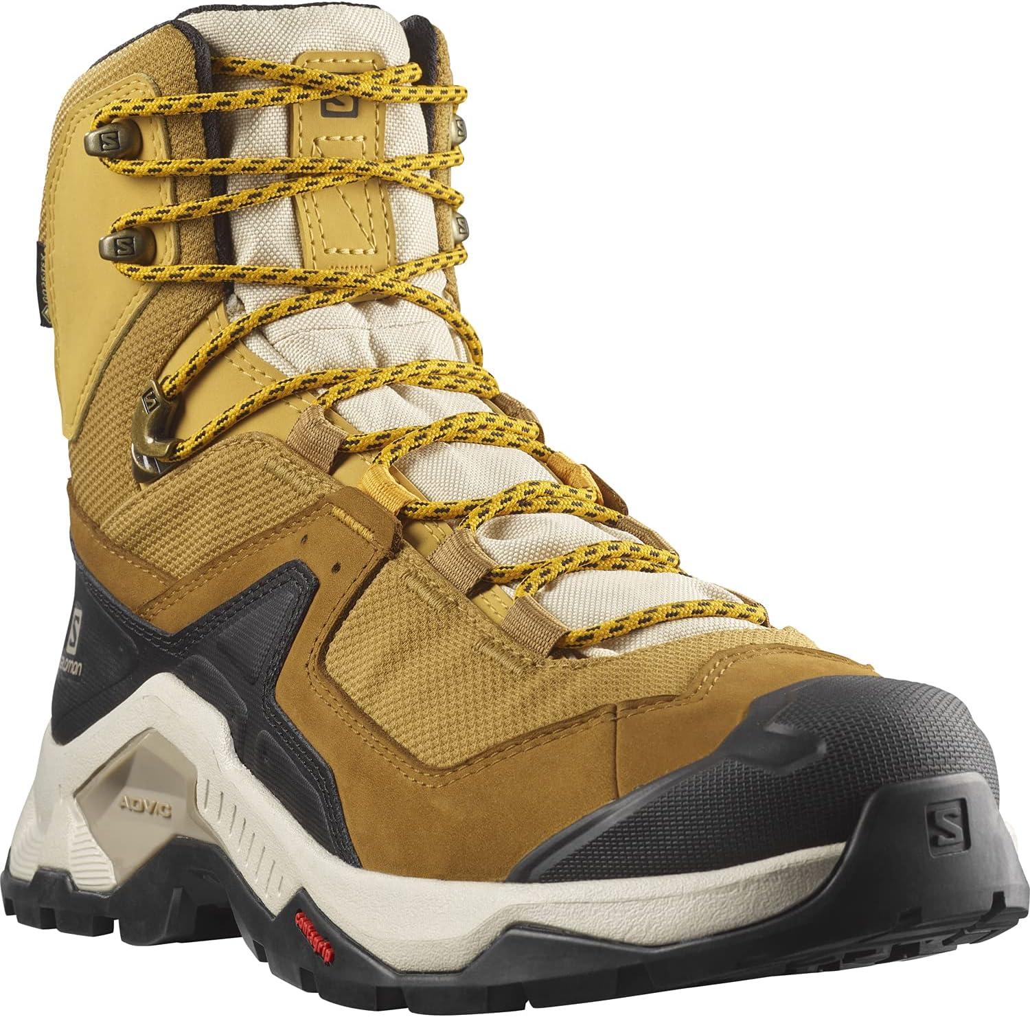 image:imageSalomon Mens Quest Element GoreTex Waterproof Neutral Leather Hiking BootsCuminBleached SandSaffron