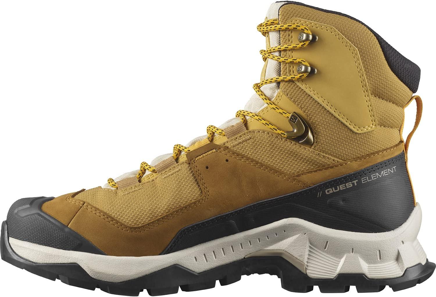 image:imageSalomon Mens Quest Element GoreTex Waterproof Neutral Leather Hiking BootsCuminBleached SandSaffron