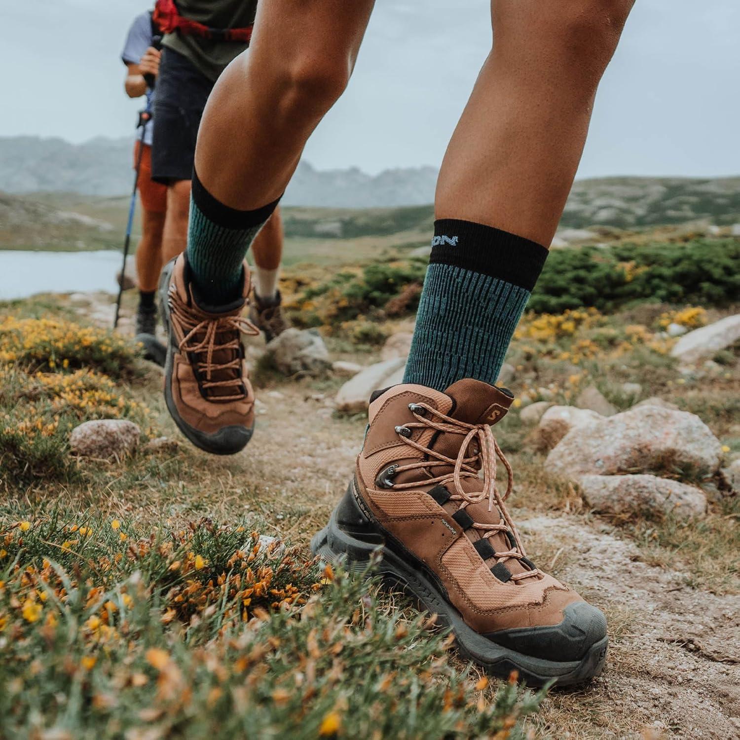 image:imageSalomon Mens Quest Element GoreTex Waterproof Neutral Leather Hiking BootsMocha MoussePewterMarine Blue