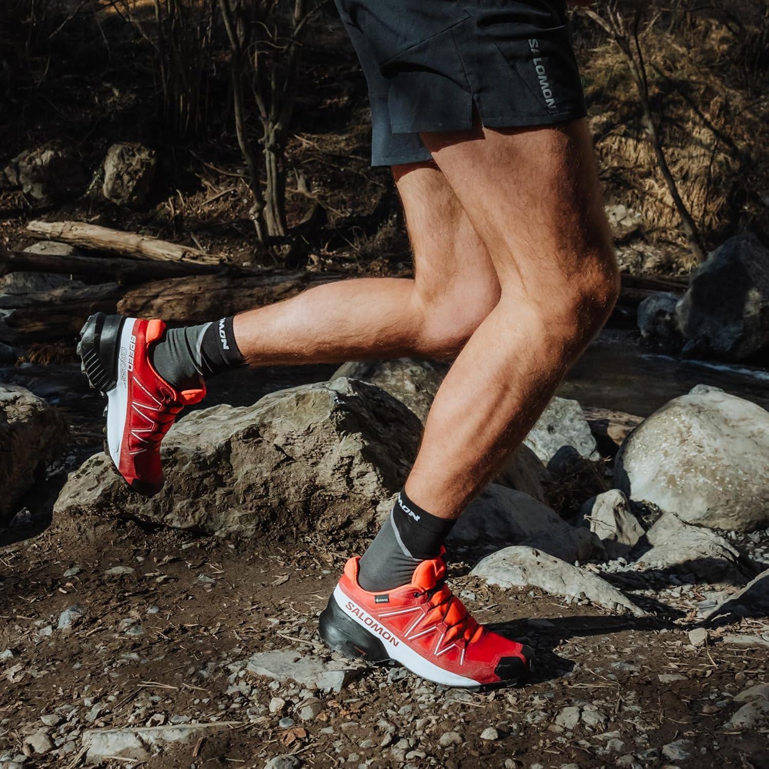 image:imageSalomon Mens Speedcross GTX Waterproof Trail Running ShoesRed DahliaWhiteBlack